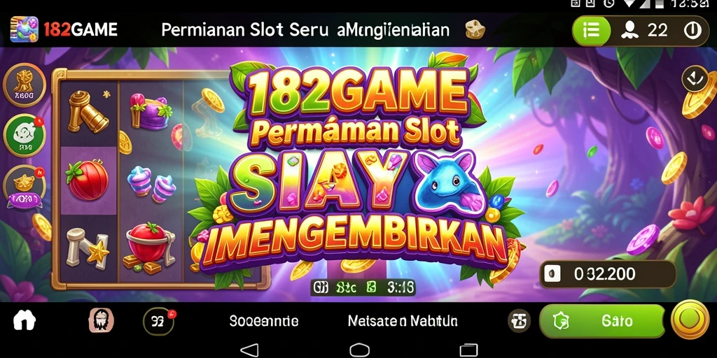 Screenshot utama 182GAME menunjukkan gameplay Slot yang menarik dan penuh warna.