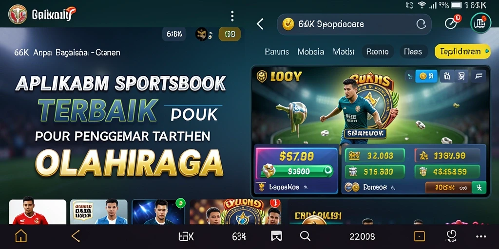 Tampilan gameplay interaktif di aplikasi Sportsbook 66K.