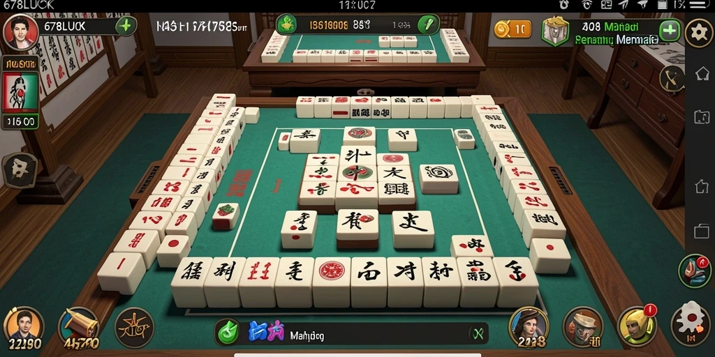 Screenshot utama 678LUCK menampilkan gameplay Mahjong yang mendebarkan.