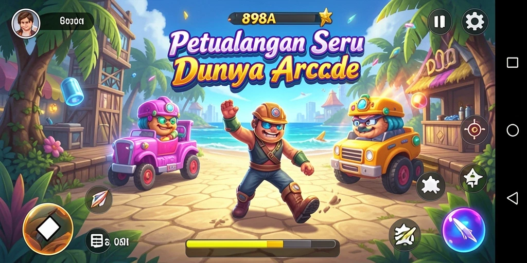 Gambaran gameplay seru di dunia arcade penuh tantangan.