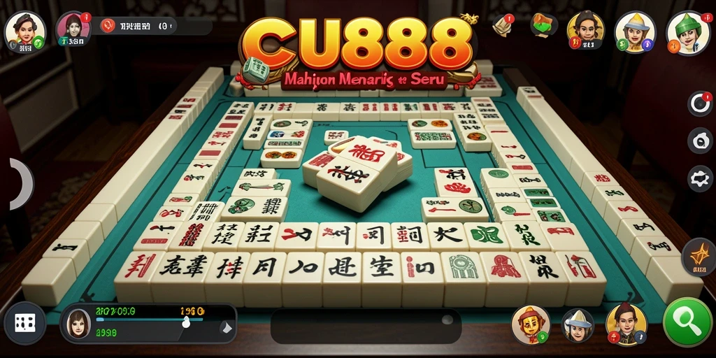 Screenshot CU888 menampilkan gameplay Mahjong yang seru dan grafis memukau.