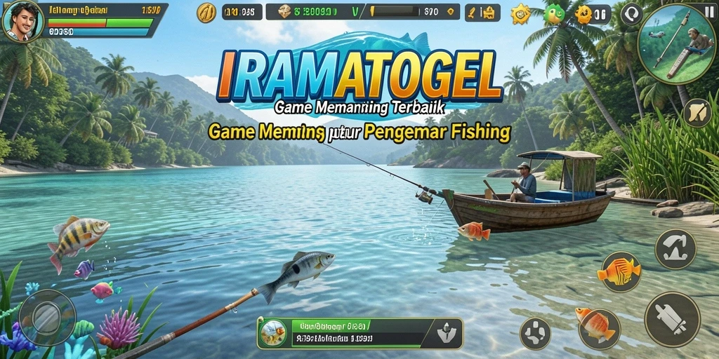 Tampilan gameplay <strong>IRAMATOGEL</strong> saat menangkap ikan di laut.