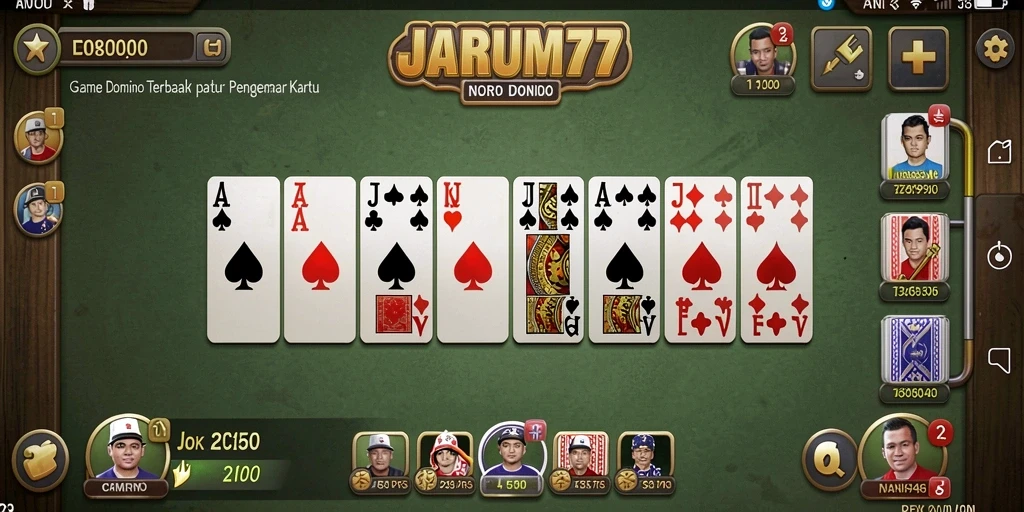 Tangkapan layar gameplay <strong>JARUM77</strong> yang menampilkan aksi seru permainan domino.