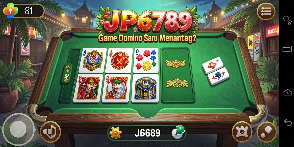 Tampilan gameplay seru dalam permainan Domino JP6789.