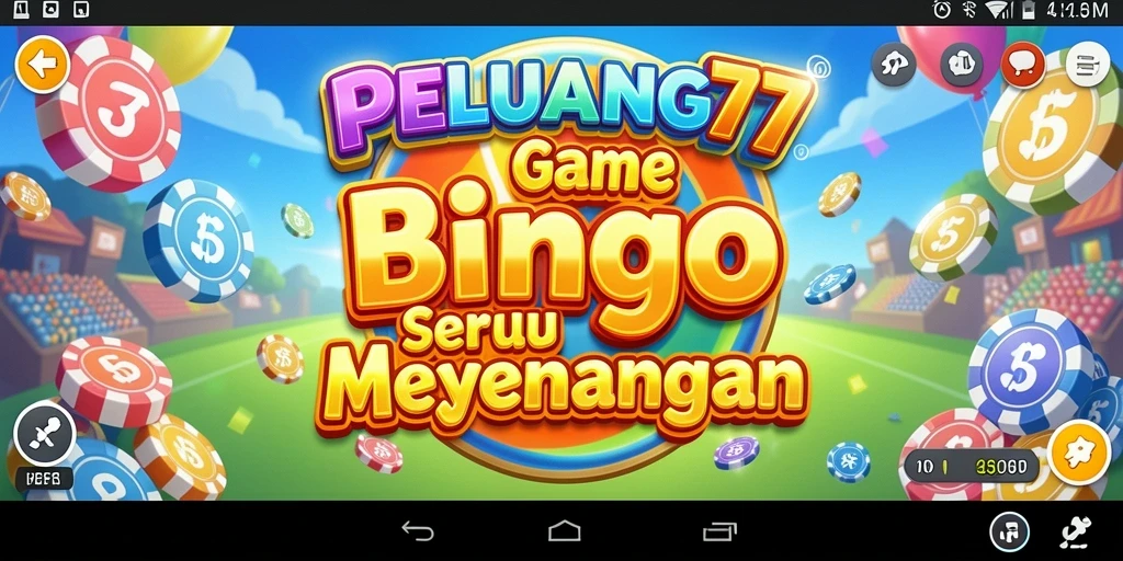 Screenshot gameplay PELUANG77 menunjukkan suasana seru bermain Bingo.