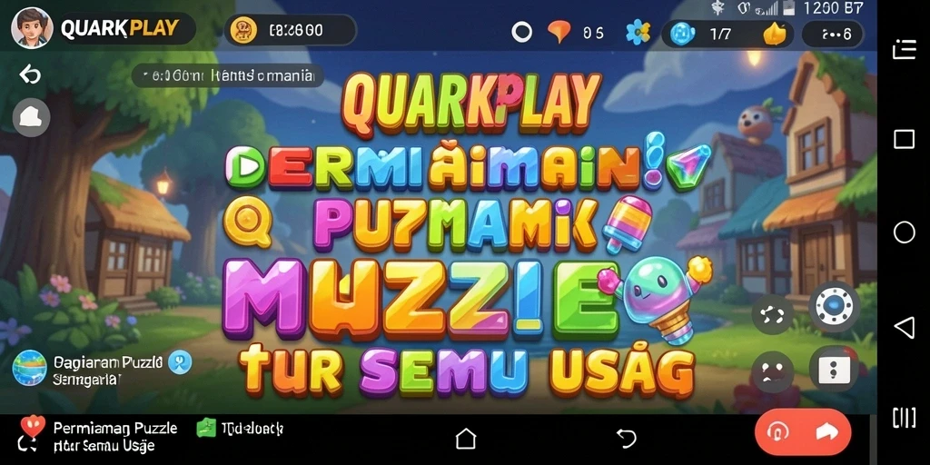 Tampilan menarik dari gameplay Puzzle di QUARKPLAY.