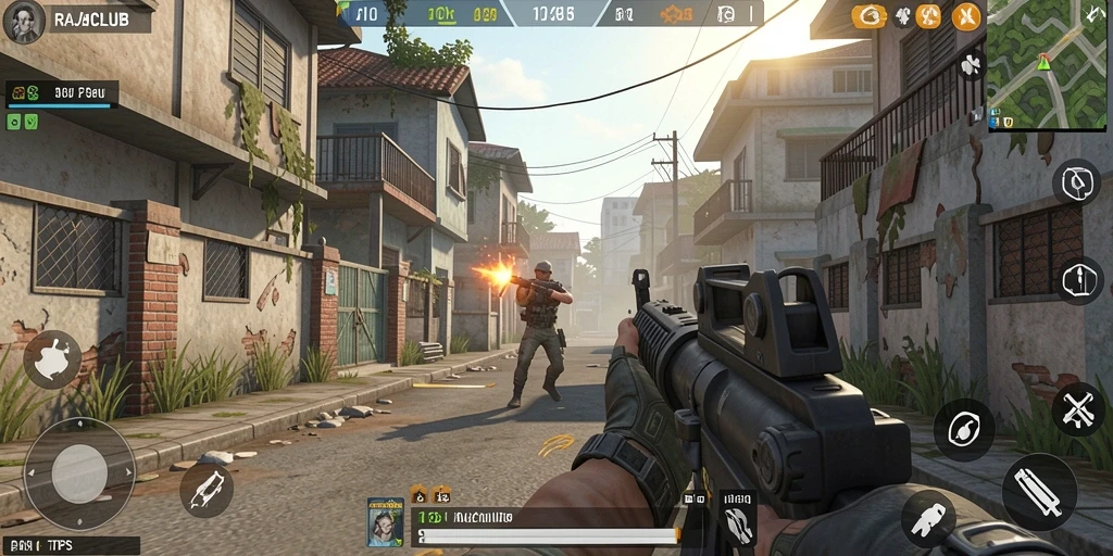 Gameplay seru RAJACLUB dalam aksi TPS yang mendebarkan.