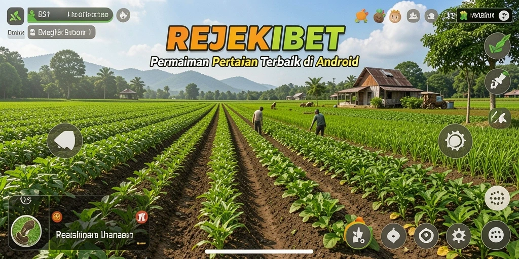 Tampilan atraktif dari gameplay pertanian di REJEKIBET.