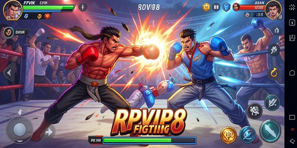 Tampilan menarik dari gameplay RPVIP8 saat bertarung.