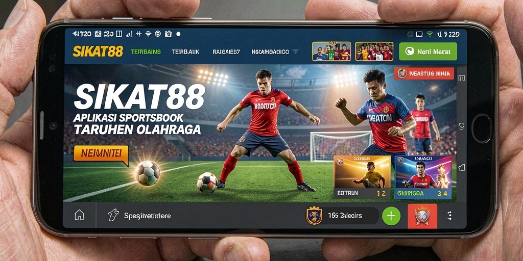 Tampilan antarmuka SIKAT88 yang menarik dengan menu taruhan olahraga.