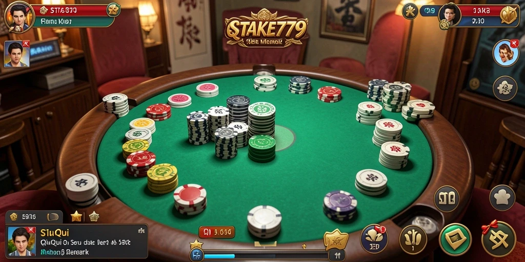 Screenshot utama STAKE779 menampilkan gameplay seru QiuQiu.