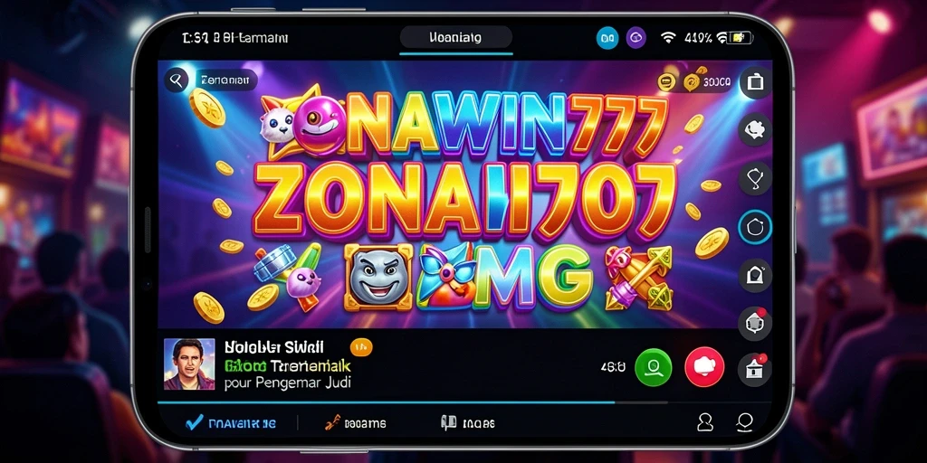 Tampilan menarik gameplay ZONAWIN777 dengan gulungan berputar.