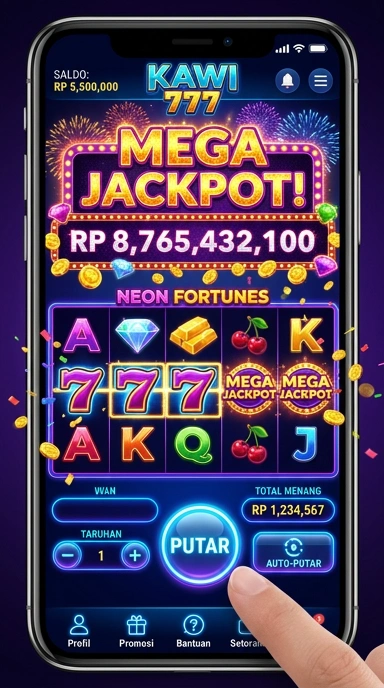 Tampilan menu utama kawi777 yang menarik dan informatif.